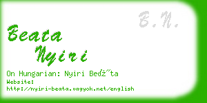 beata nyiri business card